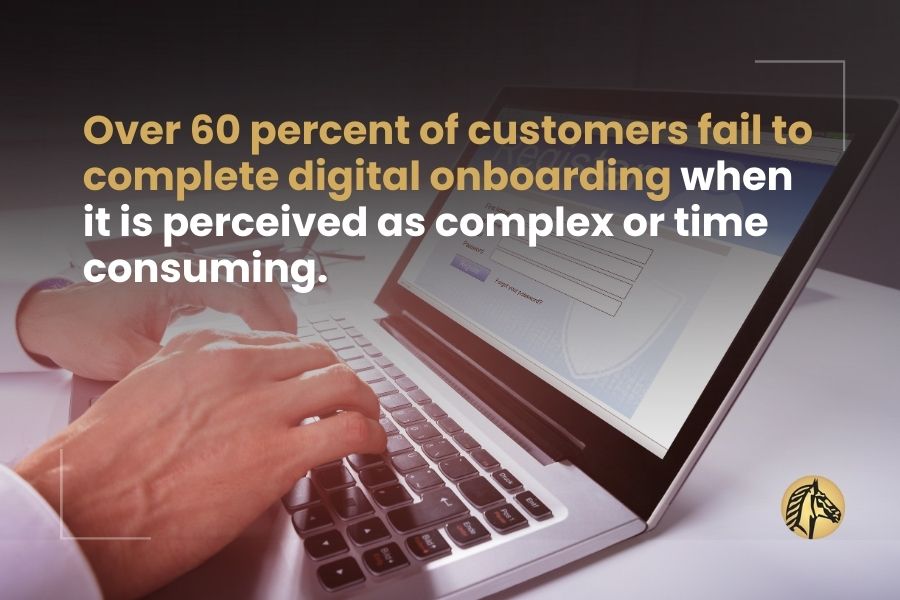 More than 60 percent of customers abandon digital onboarding when it feels complex or time consuming